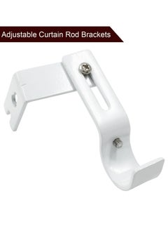 Generic 2pcs White Curtain Rod Brackets for Wall,Heavy Duty Curtain Rod Holders for 1 Inch Rod with Installation Screws  - Image 3