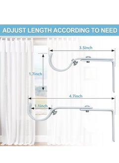 Generic 2pcs White Curtain Rod Brackets for Wall,Heavy Duty Curtain Rod Holders for 1 Inch Rod with Installation Screws  - Image 2