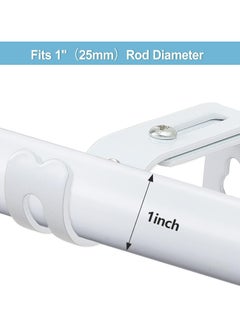 Generic 2pcs White Curtain Rod Brackets for Wall,Heavy Duty Curtain Rod Holders for 1 Inch Rod with Installation Screws  - Image 4