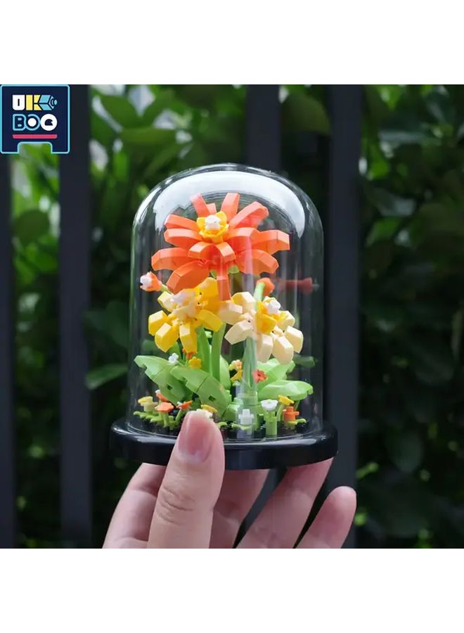 Mountain Rose Building Blocks 285 PCS Flower Succulent Potted Plant With Dust Cover - Image 2