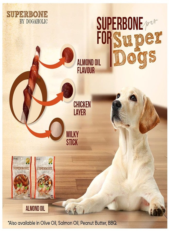 DOGTOWN Superbone All Natural Chicken Knotted Bone Dog Treat, 7 in 1 Dog Treat (Pack of 4) (Olive Oil) - Image 5
