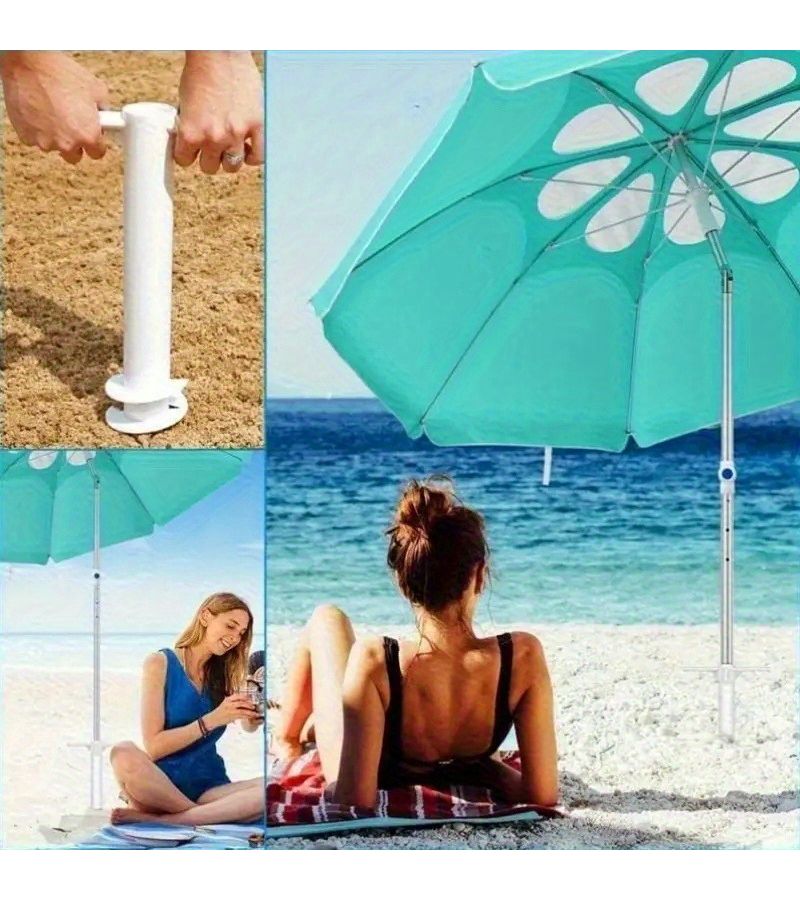 1pc T Shaped Umbrella Holder Stand Secure Stable Support For Beach Outdoor Winds - Image 3