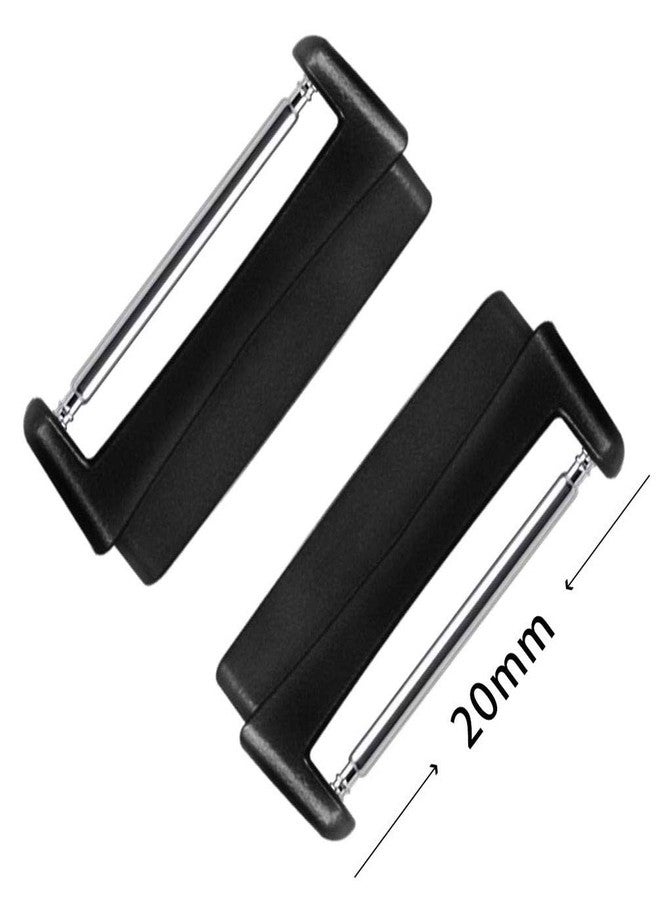 Sankel Stainless Steel Adapter Compatible for Fitbit Versa 4/3/Sense 2, Watch Band Metal Replacement Connection Adapter (Black-20mm Pins) - Image 3