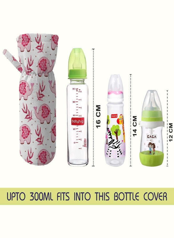 Custom Catch Soft Plush Baby Bottle Feeding Cover Tote Bag Carrier Bag Bottle Cover with Strap Pack of 2 (Daisy) - Image 2