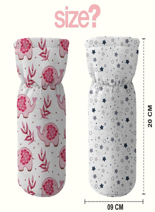 Custom Catch Soft Plush Baby Bottle Feeding Cover Tote Bag Carrier Bag Bottle Cover with Strap Pack of 2 (Daisy) - Image 5