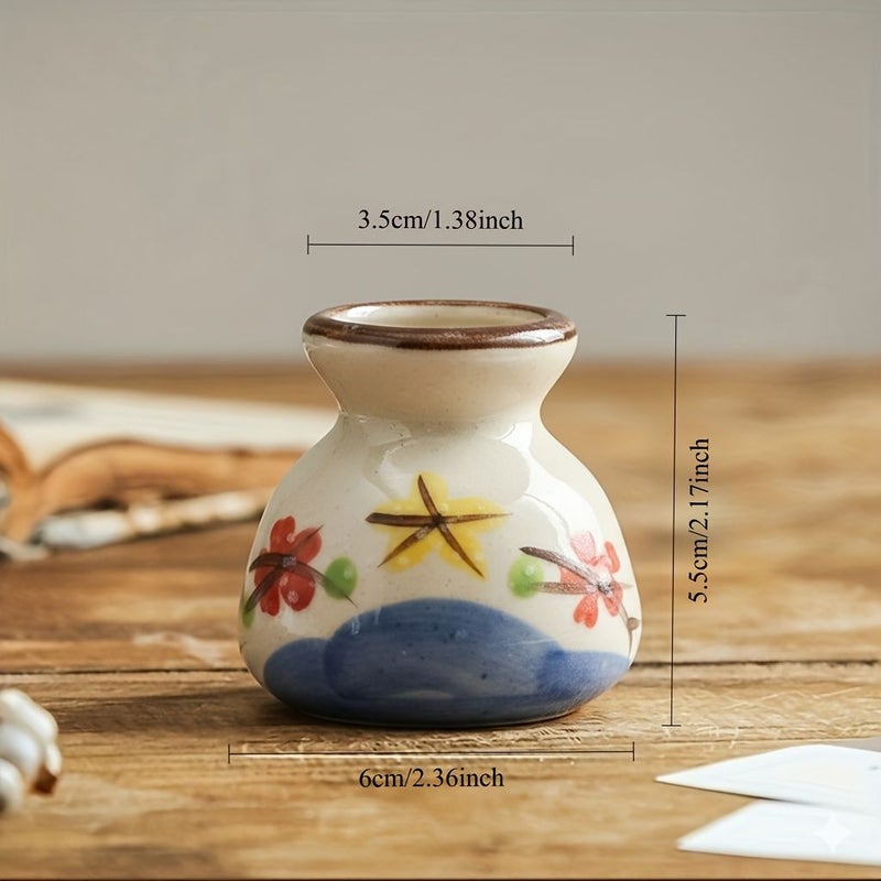 Vintage Ceramic Toothpick Holder With Lotus Design And 2 Packs Toothpicks - Image 3