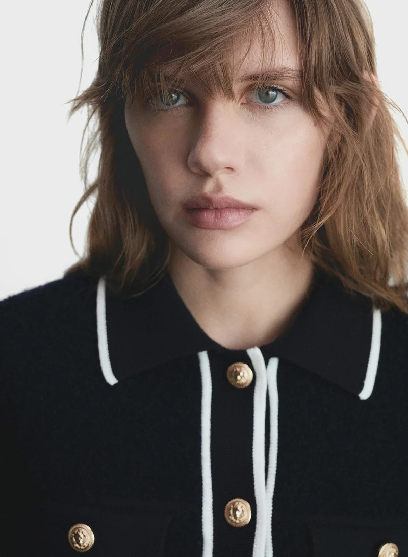 مانجو Tweed Buttons Jacket