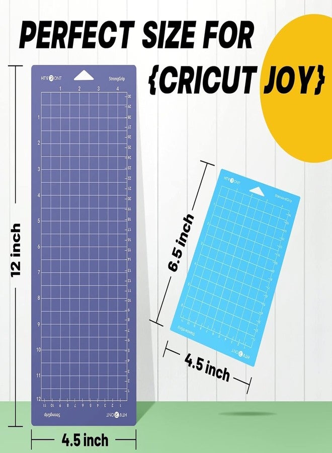 HTVRONT Cutting Mat Compatible with Cricut Joy/Joy 2, 6 Pack Cutting Mats (3 Pcs 4.5X12in & 3 Pcs 4.5X6.5in), Variety Adhesive Cutting Mats Replacement Accessories Compatible with Cricut Accessories - Image 2