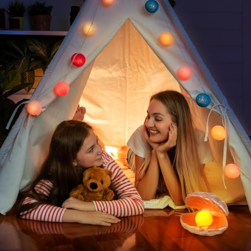 IMIKEYA Shell Pearl Light LED Accent Lamp Portable Night Light Pearl in Shell Desktop Ornament Home Decor for Bedroom Living Room (Pink) - Image 3