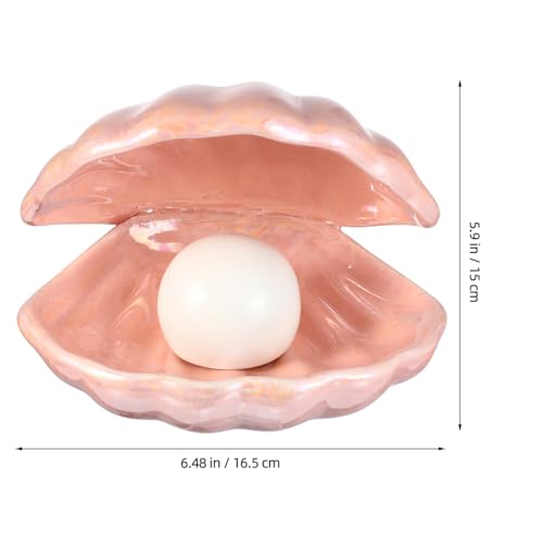 IMIKEYA Shell Pearl Light LED Accent Lamp Portable Night Light Pearl in Shell Desktop Ornament Home Decor for Bedroom Living Room (Pink) - Image 4