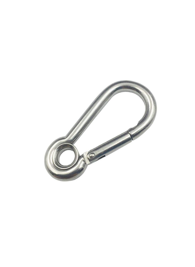 Aopin Aopin Spring Snap Hook Carabiner Dia 5mm 020 with Round Stainless Steel Pear Shape 304 Stainless Steel Clips Set of 5 for Camping Hiking Fishing GymLocking Carabiners for Dog Leash  Harness  - Image 3