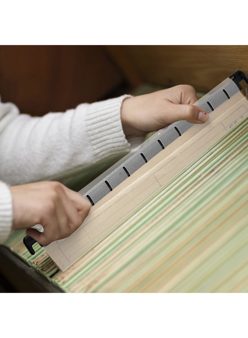 SYOSI 10 عبوة من ملفات التعليق الشفافة بحجم الرسالة مع فواصل خزانة - نظم واحمِ مستنداتك - ملف تعليق شفاف لخزائن الملفات، لتقديم المستندات، للمكتب والمدرسة - Image 3