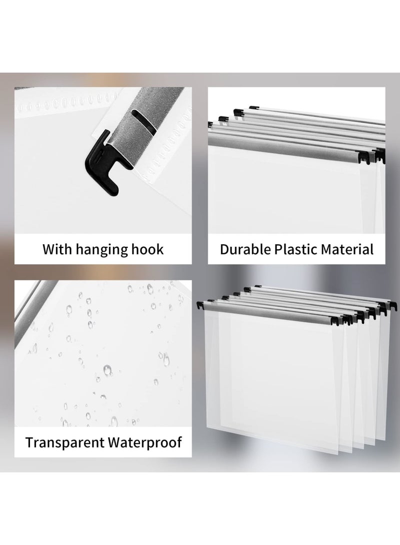 SYOSI 10 عبوة من ملفات التعليق الشفافة بحجم الرسالة مع فواصل خزانة - نظم واحمِ مستنداتك - ملف تعليق شفاف لخزائن الملفات، لتقديم المستندات، للمكتب والمدرسة - Image 2