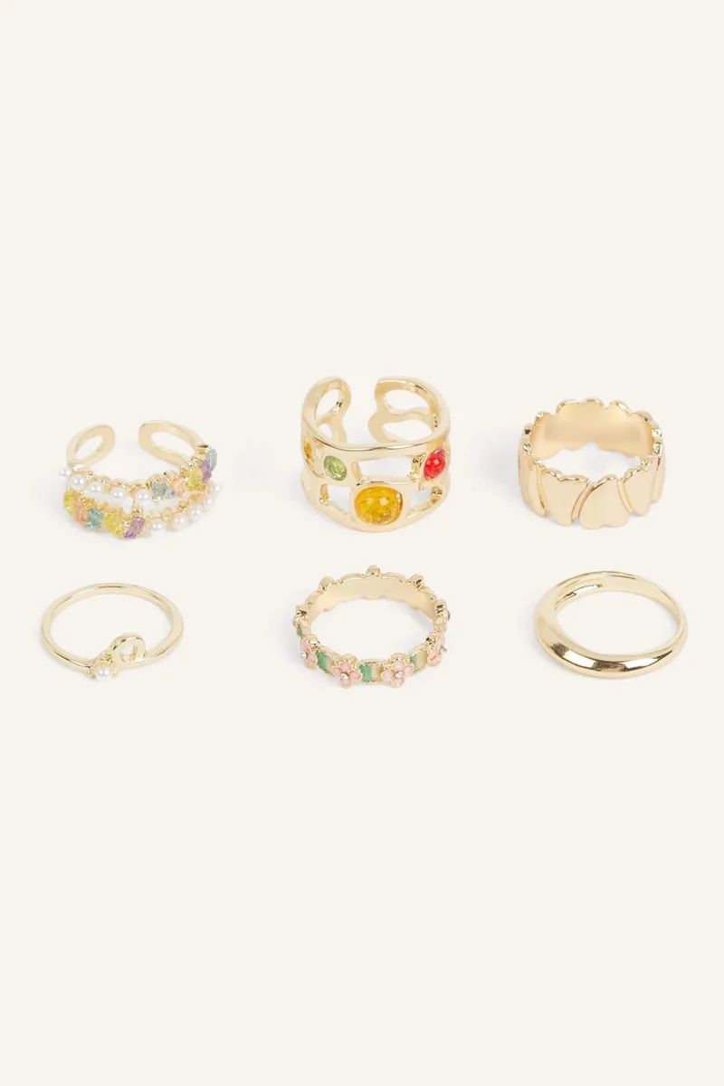 Defacto  Woman 6 Piece Rings for Women | Best Price UAE