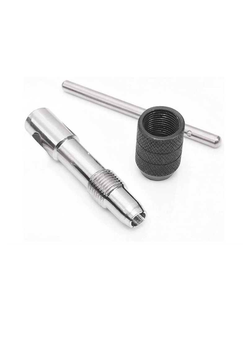 Yakumuz 6 Pcs Tap Wrench Tool Set, Yakumuz Adjustable T-Handle Ratchet Tap Holder Wrench Machine Screw Thread Metric Plug T-Taps with M3 M4 M5 M6 M8 Taps for Metal/Aluminum/Plastic/Wood - Image 5