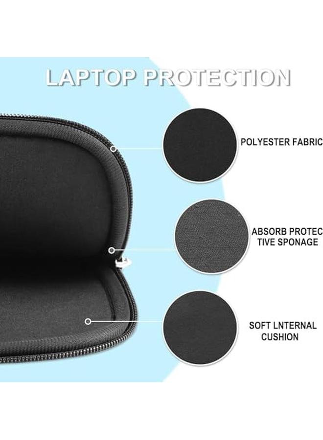 erorex Laptop Sleeve Case Shockproof Protective Laptop Cover Briefcase Carrying Computer Bag With Accessory Pocket Portable Laptop Sleeve For Macbook Hp Dell Lenovo Acer Black 15 Inch  - Image 2