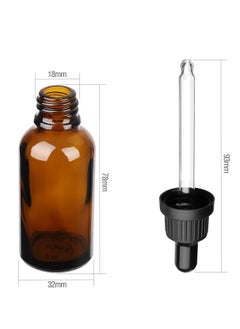 Chabeia 6 packs,30ml,Amber Glass Dropper, 1oz Bottle with Glass Pipette, Glass Eye Dropper ,Bottles Refillable for Essential Oil Aromatherapy Blends  - Image 2
