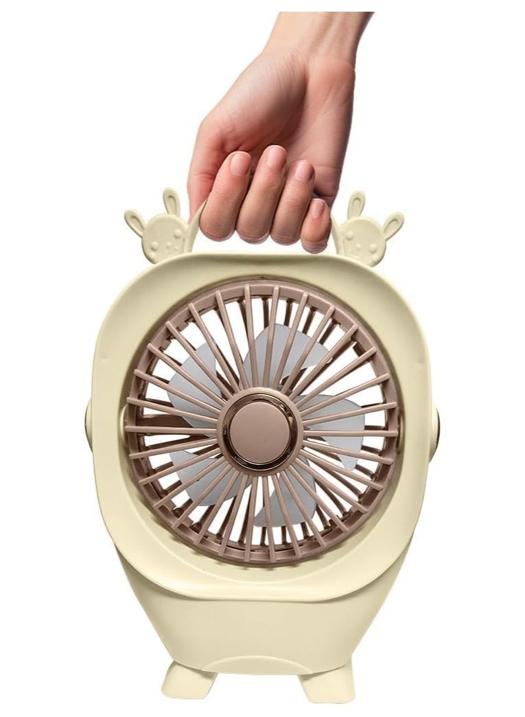 Portable Mini High Speed ​​Desktop USB Handheld Fan with Non-slip Base and 2 Speed ​​Settings - Image 1
