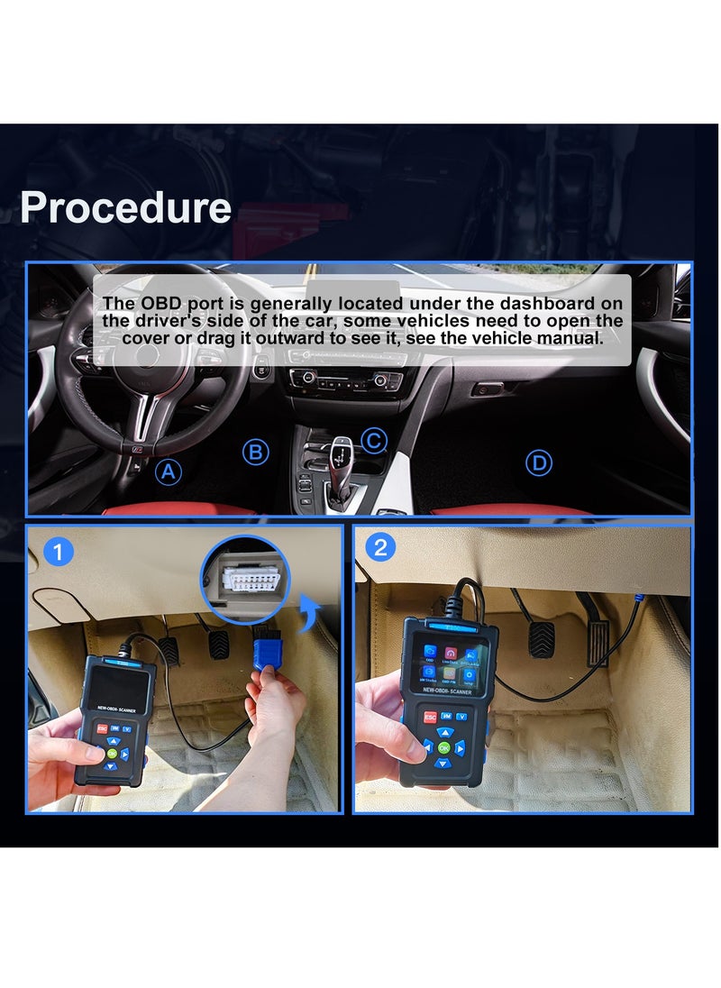 Generic - T200 Custom Universal Car OBD II Diagnostic Scanner Car Fault Detector Diagnostic Scanner - Image 1