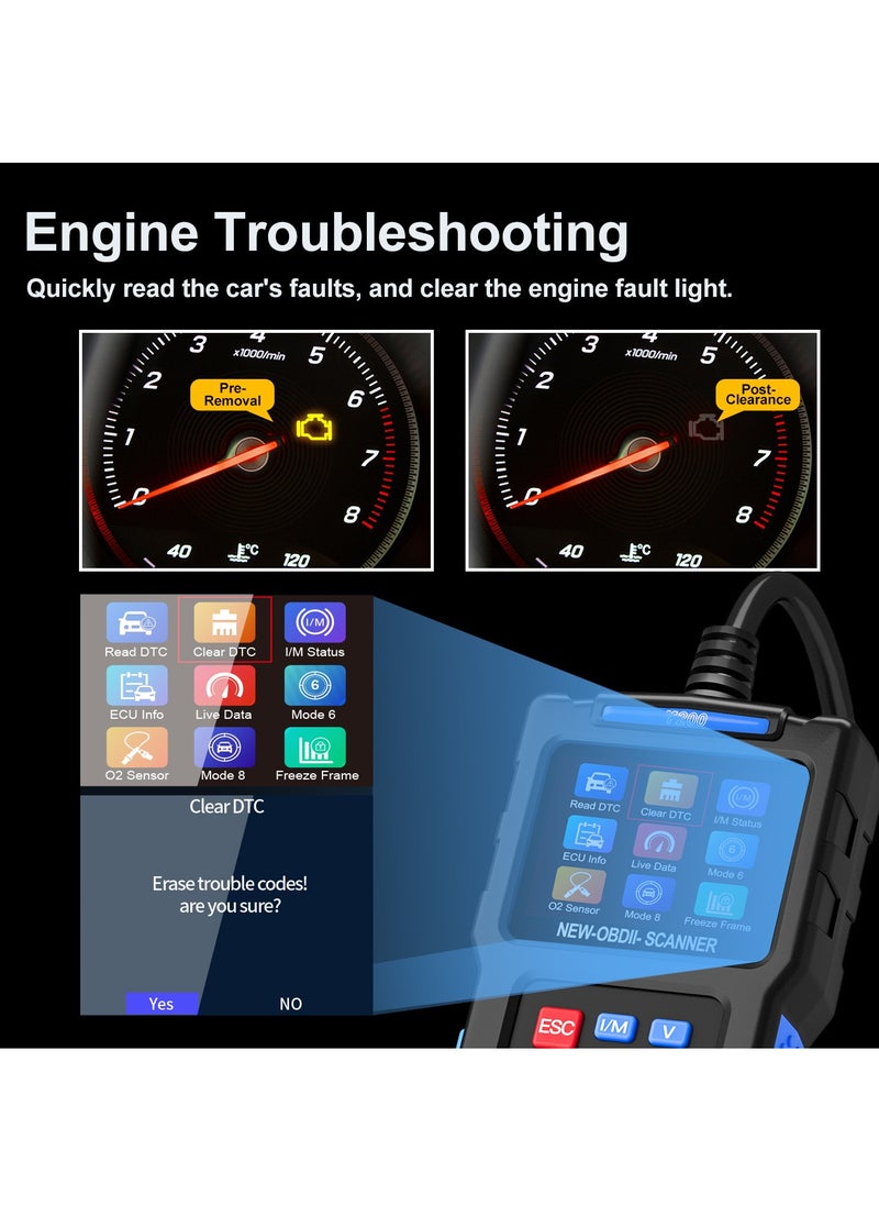 Generic - T200 Custom Universal Car OBD II Diagnostic Scanner Car Fault Detector Diagnostic Scanner - Image 1