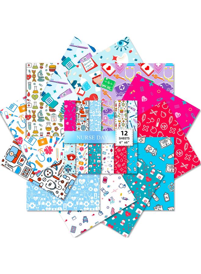 Bluejw Selling 12 Pieces Of Nurse's Day White Angel Material Wrapping Paper Shein Hand Account Photo Album Background Backing Outfit - Image 5