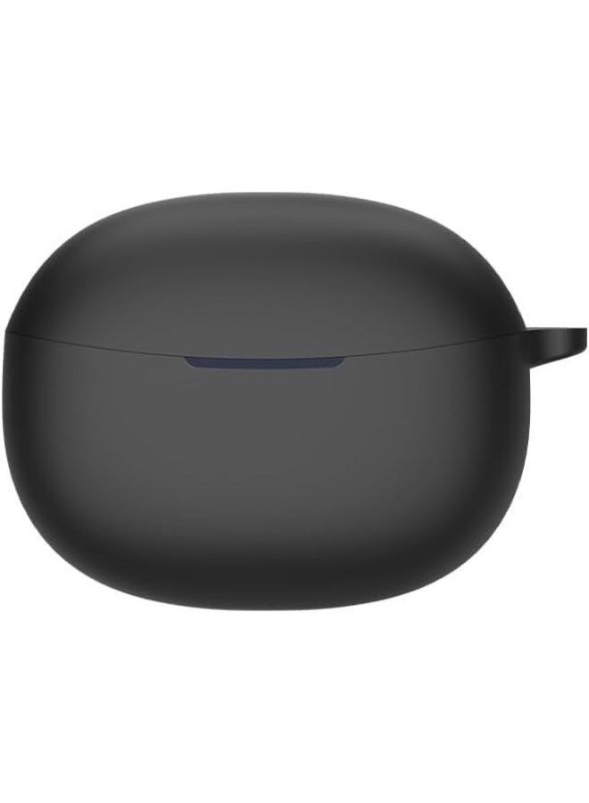 Silicone Case Compatible with Vivo Buds TWS 3e – Soft Protective Silicone Cover, Shockproof Sleeve with Carabiner for Vivo Buds 3e Wireless Earbuds – Black - Image 1