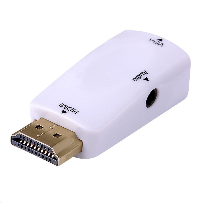 HDMI Male to VGA Female Adapter 1080P Audio Converter White bag without wiring