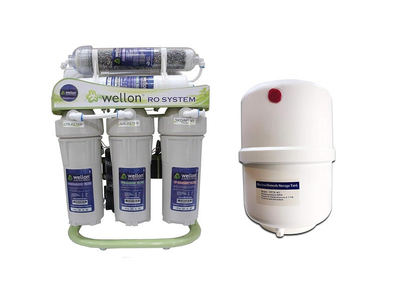 Wellon 40 LPH Commercial Under Sink RO UF ALKALINE Ro water purifier with pressure tank - Image 1