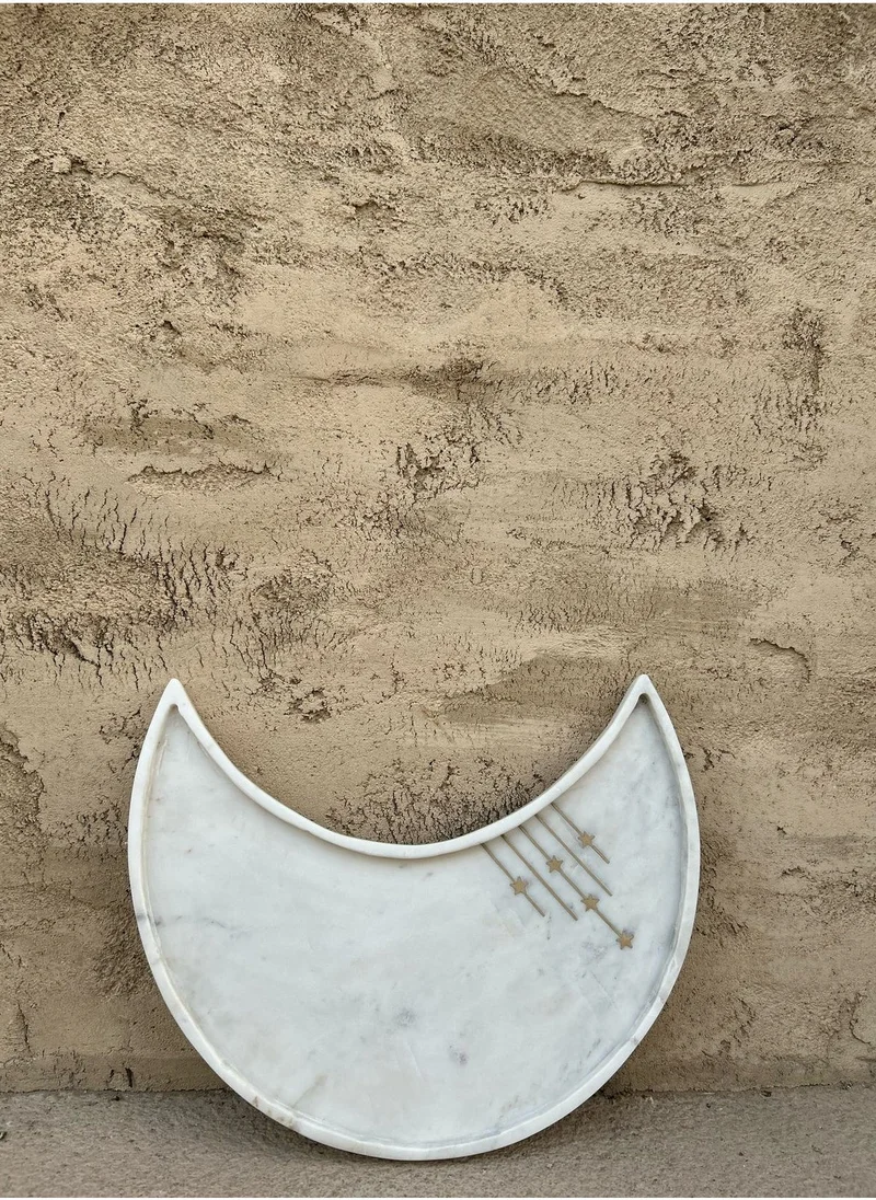 Tohfa Luxe TohfaLuxe The Crescent Marble Platter