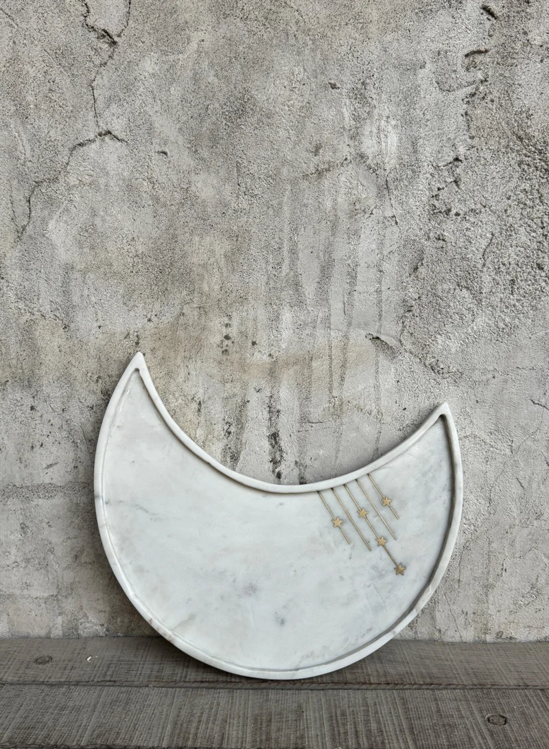 Tohfa Luxe TohfaLuxe The Crescent Marble Platter
