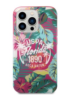 U.S.Polo iPhone 14 Pro Max PC/TPU Case Florida Design - Pink/Green  - Image 5