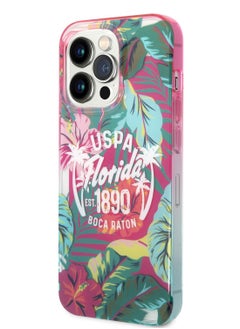 U.S.Polo iPhone 14 Pro Max PC/TPU Case Florida Design - Pink/Green  - Image 4