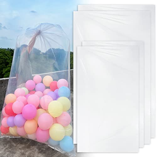 Kreapa Kerapa Large balloon bags (4 Pcs),balloon transport bags transparent giant storage bags 59x98 inches(2pcs) 47x59 inches(2pcs) - Image 5
