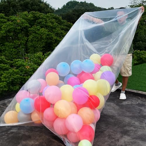 Kreapa Kerapa Large balloon bags (4 Pcs),balloon transport bags transparent giant storage bags 59x98 inches(2pcs) 47x59 inches(2pcs) - Image 1