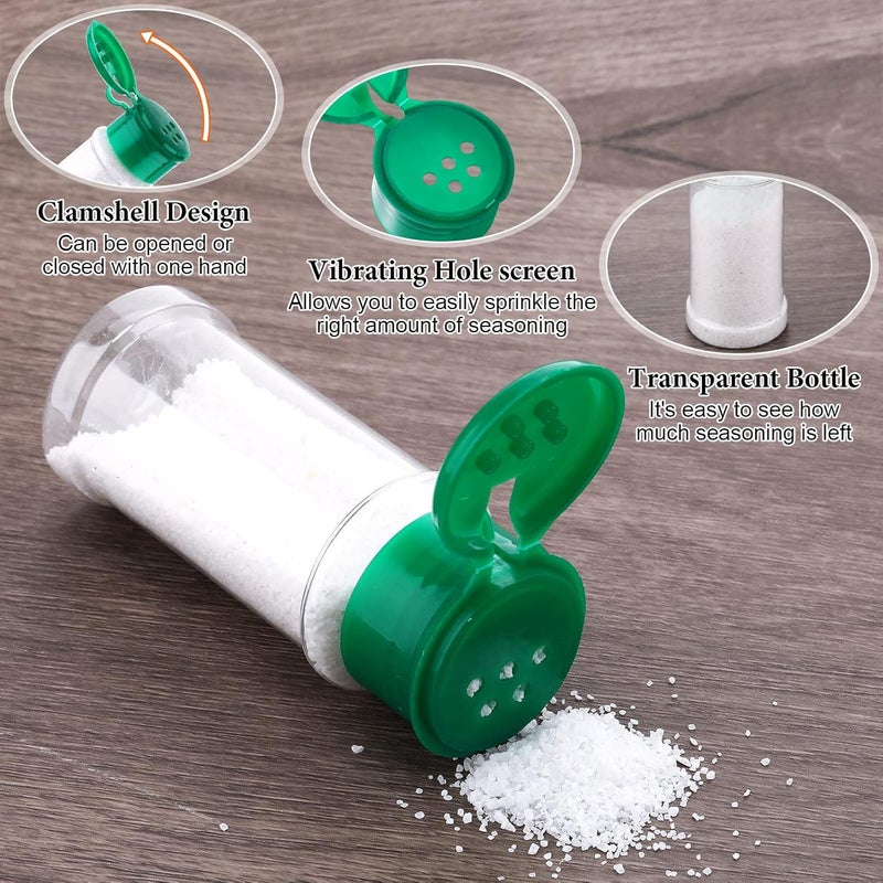 Rtteri 50 Pcs Plastic Spice Jars Bottles Spice Containers with Lid Seasoning Shaker 33fl Oz100ml for Storing Herbs Powders Kitchen Camp - Image 3