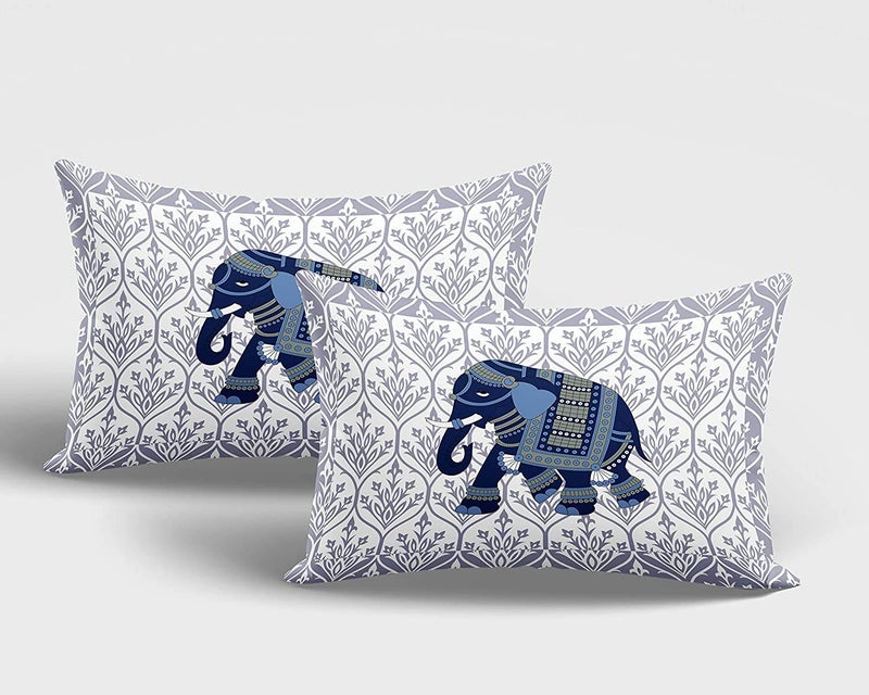 Monik Handicrafts 100 Cotton Rajasthani Jaipuri Traditional King Size Double Bed Bedsheet with 2 Pillow Covers - Image 4