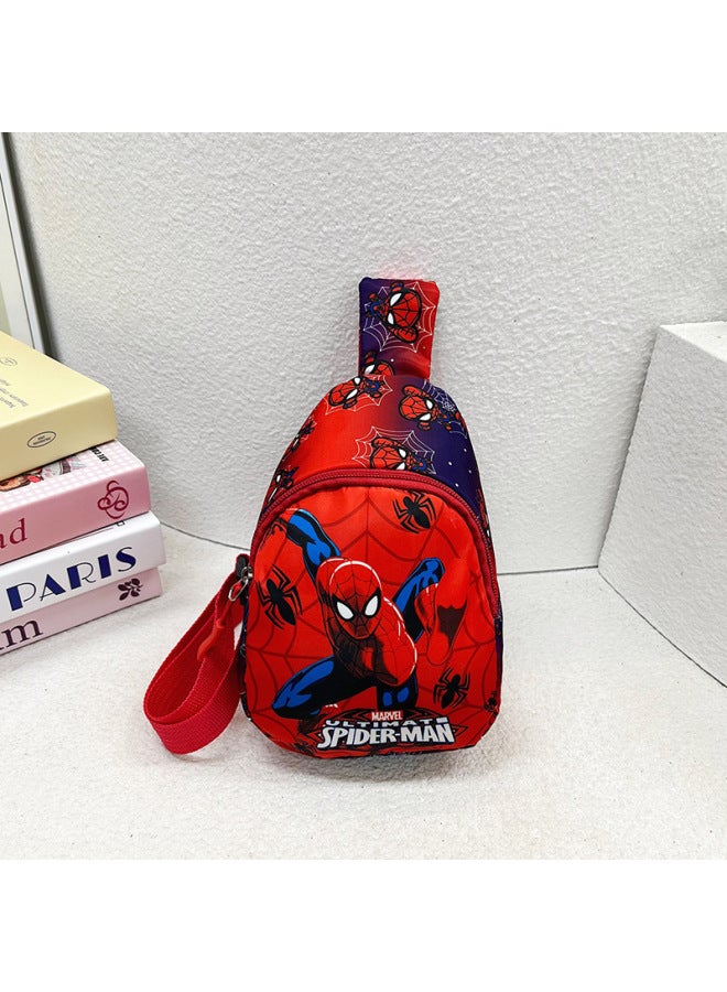 Children's Casual Crossbody Bag Girls' Backpack Spiderman Trendy Cool Boys' Cartoon Print Chest Bag Baby Bag-Color:Paragraph VII  - Image 1