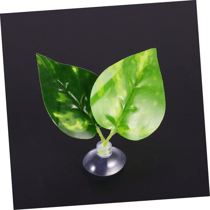 4Pcs Green Artificial Aquarium Leaves Natural Tank Decoration for Freshwater and Saltwater Easy to Clean - Image 4