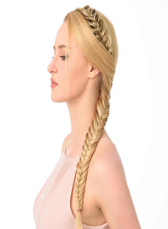 DIGUAN Messy Wide 2 Strands Synthetic Hair Braided Headband Hairpiece Women Girl Beauty accessory, 62g/2.1 oz (Claybank) - Image 5