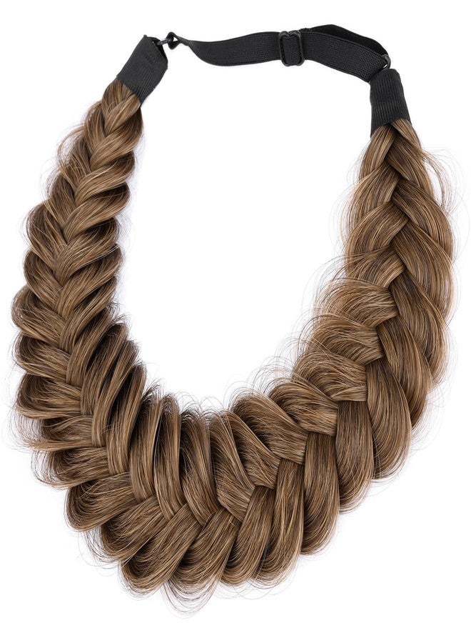 DIGUAN Messy Wide 2 Strands Synthetic Hair Braided Headband Hairpiece Women Girl Beauty accessory, 62g/2.1 oz (Claybank) - Image 1