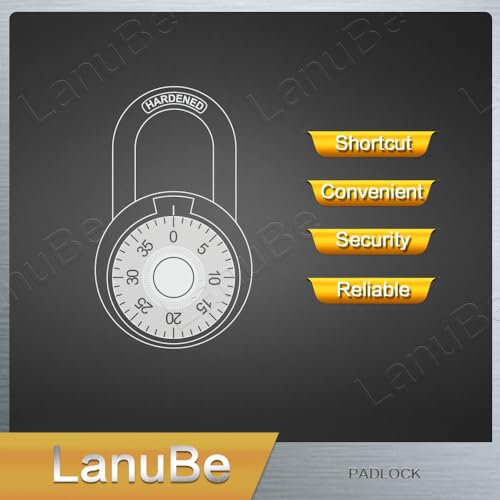 LanuBe Lock Standard Dial Combination Lock, 2 in. Wide, with Different Combinations, Black Turnplate, Pack of 24; Lock for School, Employee, Gym & Sports Locker, Case, Toolbox, and so on - Image 5