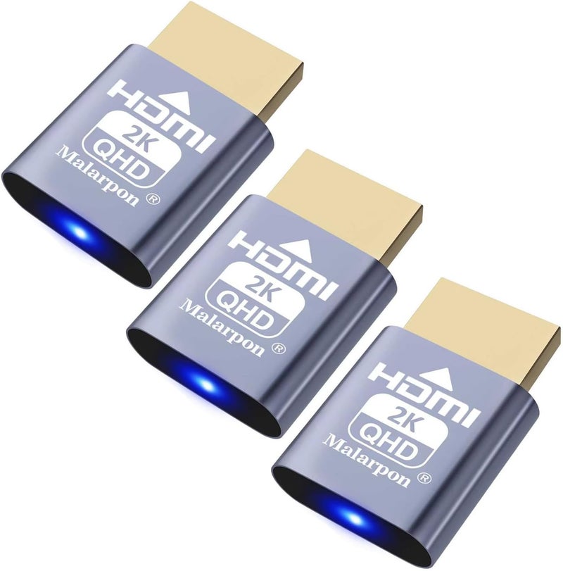 Malarpon HDMI Dummy Plug fit-Headless Display Emulator DDC EDID Headless Ghos with Windows Mac OSX Linux Great for Graphics Acceleration Support 1920x1080@60Hz 3P - Image 1