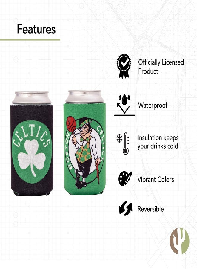 Desert Cactus Boston Celtics Can Insulator Beverage Cooler 4 Pack NBA Foam Beverage Holder (4 Pack Can) (Boston Celtics) - Image 5