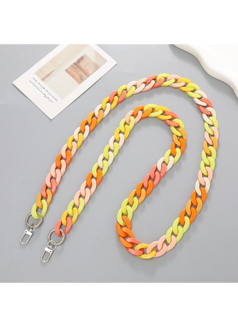 Colorful Acrylic Phone Chain New Handmade Bag Strap K2088 highlight solid color acrylic (mixed yellow) highlight