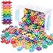 NiToy Snowflake Interlocking Building Block Educational Toy 300PCS for Kids Ages 3 MultiColor Solid Plastic Early Learning Creativity STEM Toy with Carrying Case Safe Material - Image 2