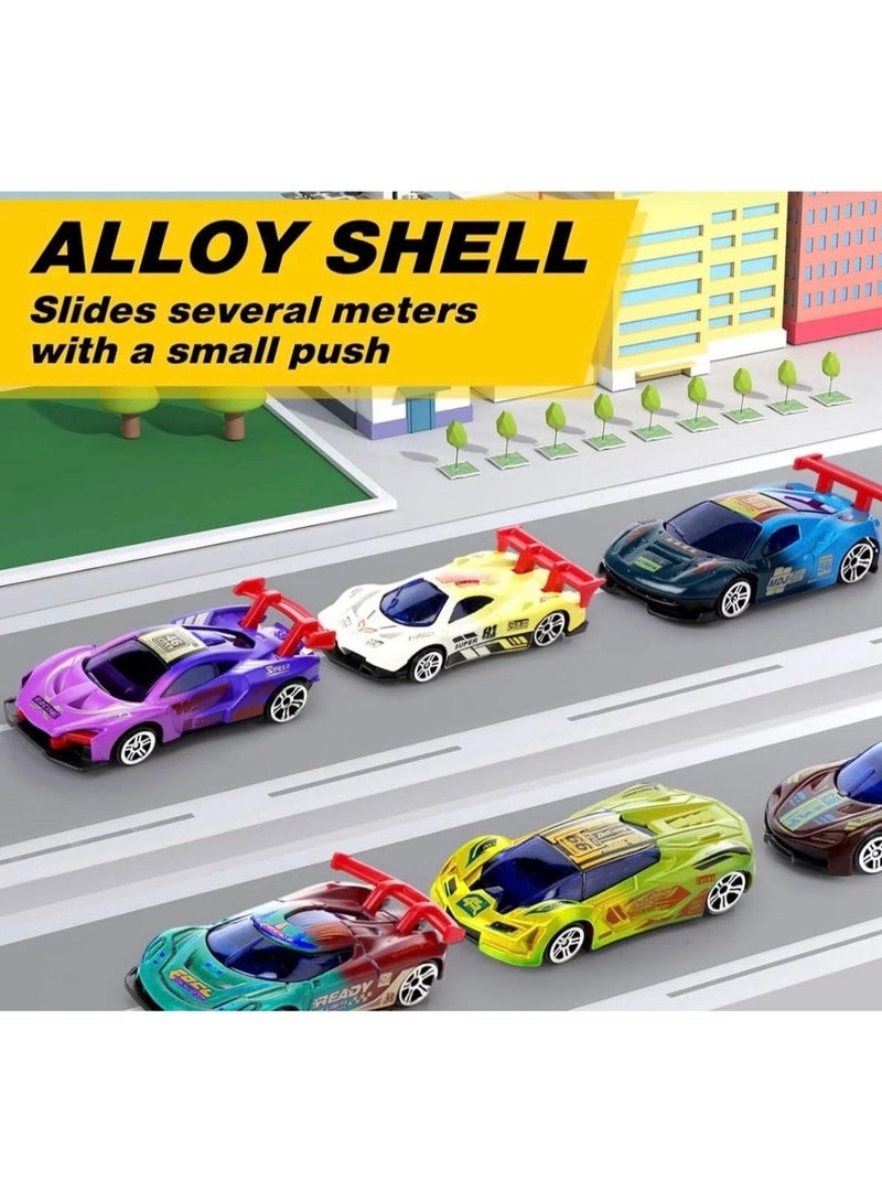توي لاند لعبة سيارة رياضية صغيرة من سبائك معدنية متغيرة الألوان بمقياس 1:64 مع طلاء منشط بالماء للأطفال - 3 قطع - متنوعة - Image 4