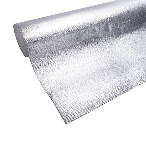 HANSWAY Aluminized Heat Shield Thermal Barrier Adhesive Backed Heat Mat 12''X24'' - Image 3