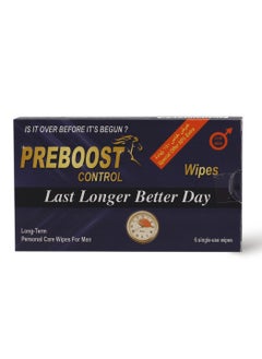 Control Men's Wipes - 6 Wipes