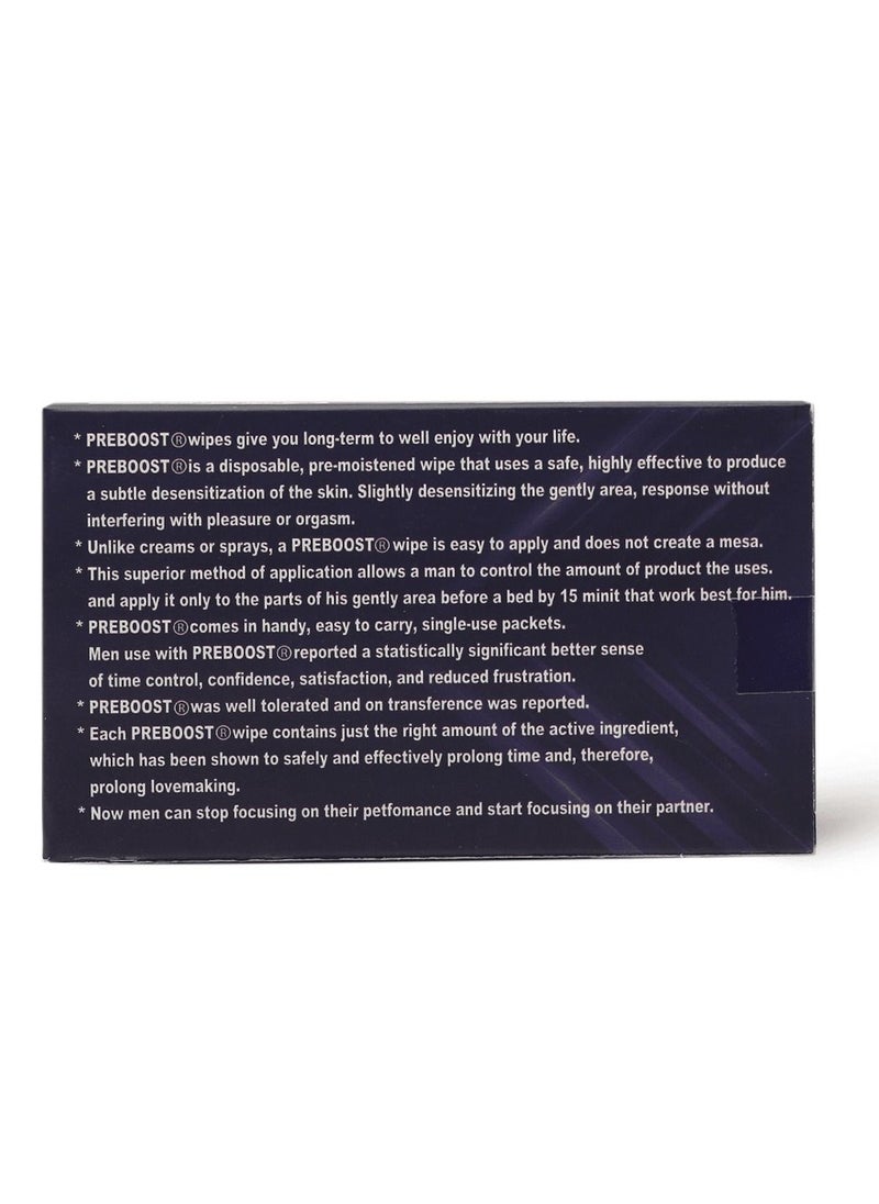 Preboost - Control Men's Wipes - 6 Wipes - Image 1