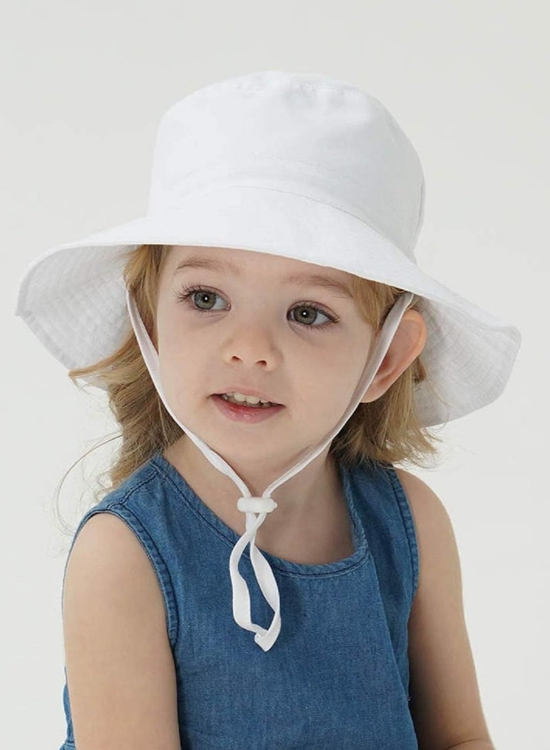 أوريتي قبعة شمس للأطفال قابلة للتعديل على شكل دلو للحماية من أشعة الشمس للصيف والشاطئ مع رباط وحافة واسعة للأولاد والبنات الصغار - Image 5
